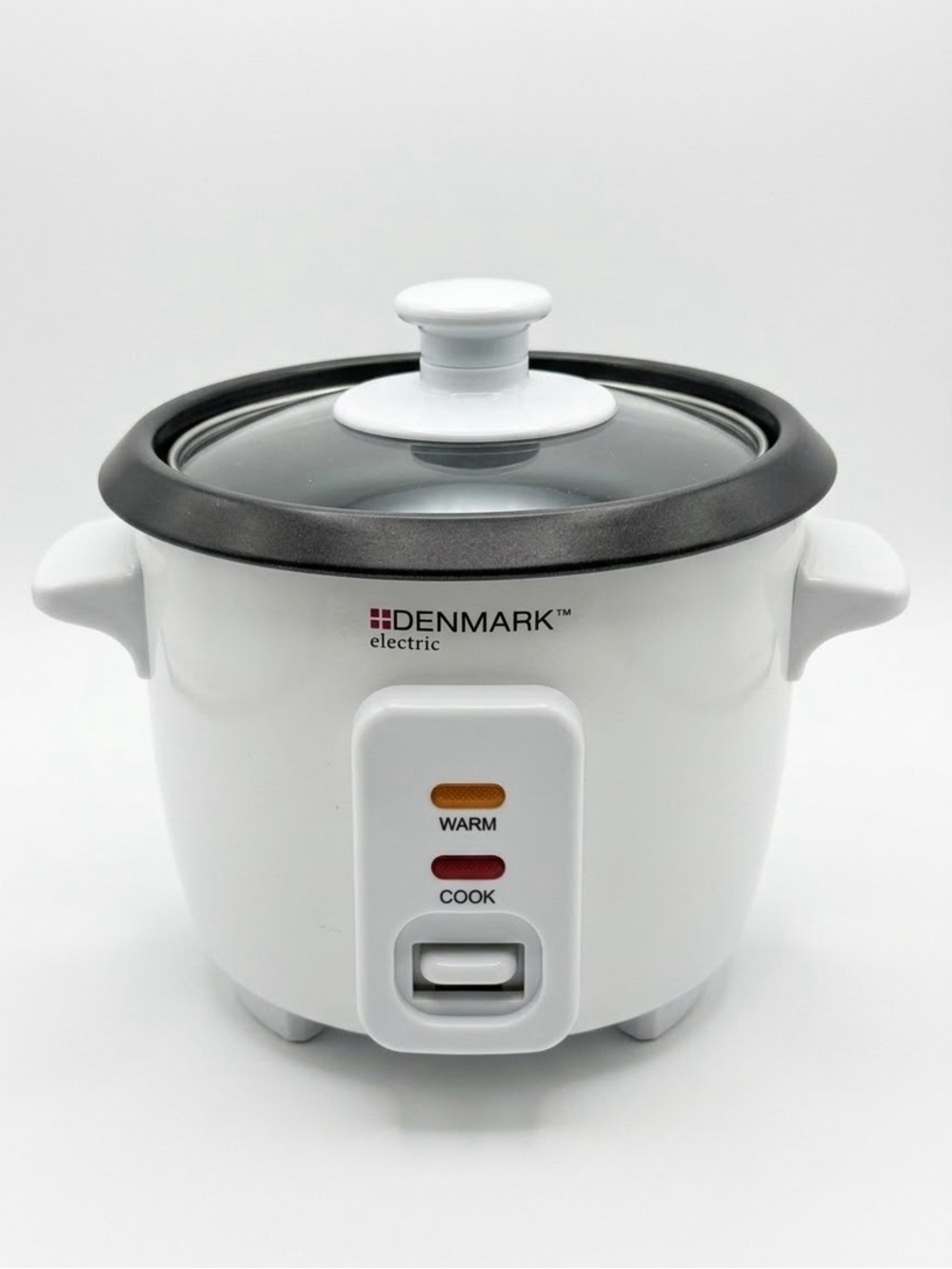 Electric Rice Cooker by Denmark 4 Cup Capacity with Glass Lid Small Appliance